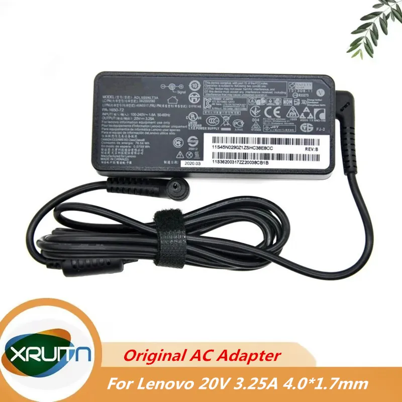 

Genuine 20V 3.25A 65W 4.0*1.7mm AC Adapter Laptop Charger For Lenovo Ideapad S145-15API S145-14API Power Supply Cable