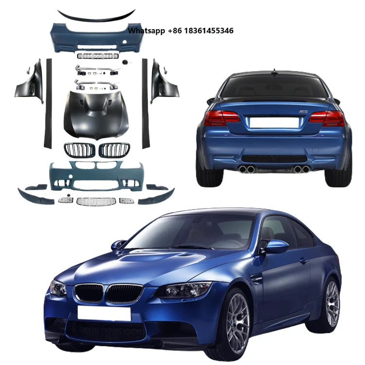

For E90 2009-2012 Upgrade to New Design G80 M3 Style Front Bumper Hood Fender Headlight Exhaust Automotive Parts Body Kit