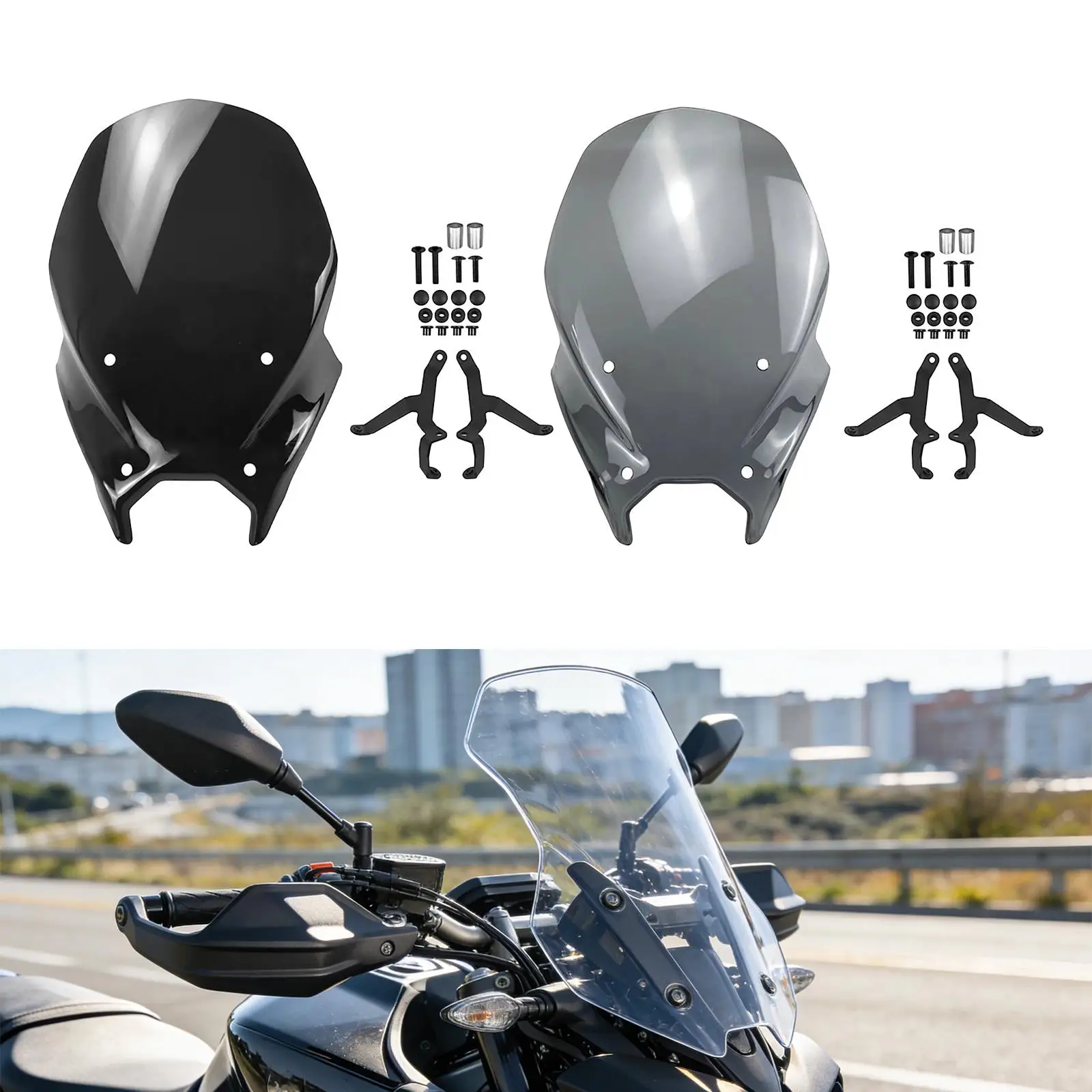 

Motorcycle Windshield Spare Replacement Repair Hardware Windscreen Wind Deflector Protection for Yamaha MT-09 and MT-09 SP