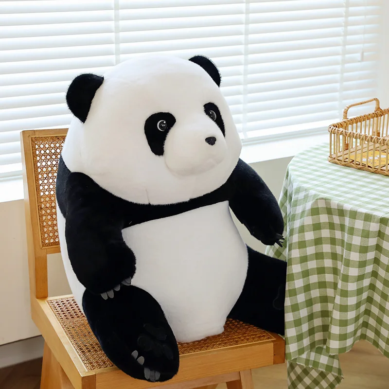 Real Life Lovely Giant Panda Plush Toy Simulated Precious Animals Pandas Doll Soft Pillow Toys for Children Kids Birthday Gifts