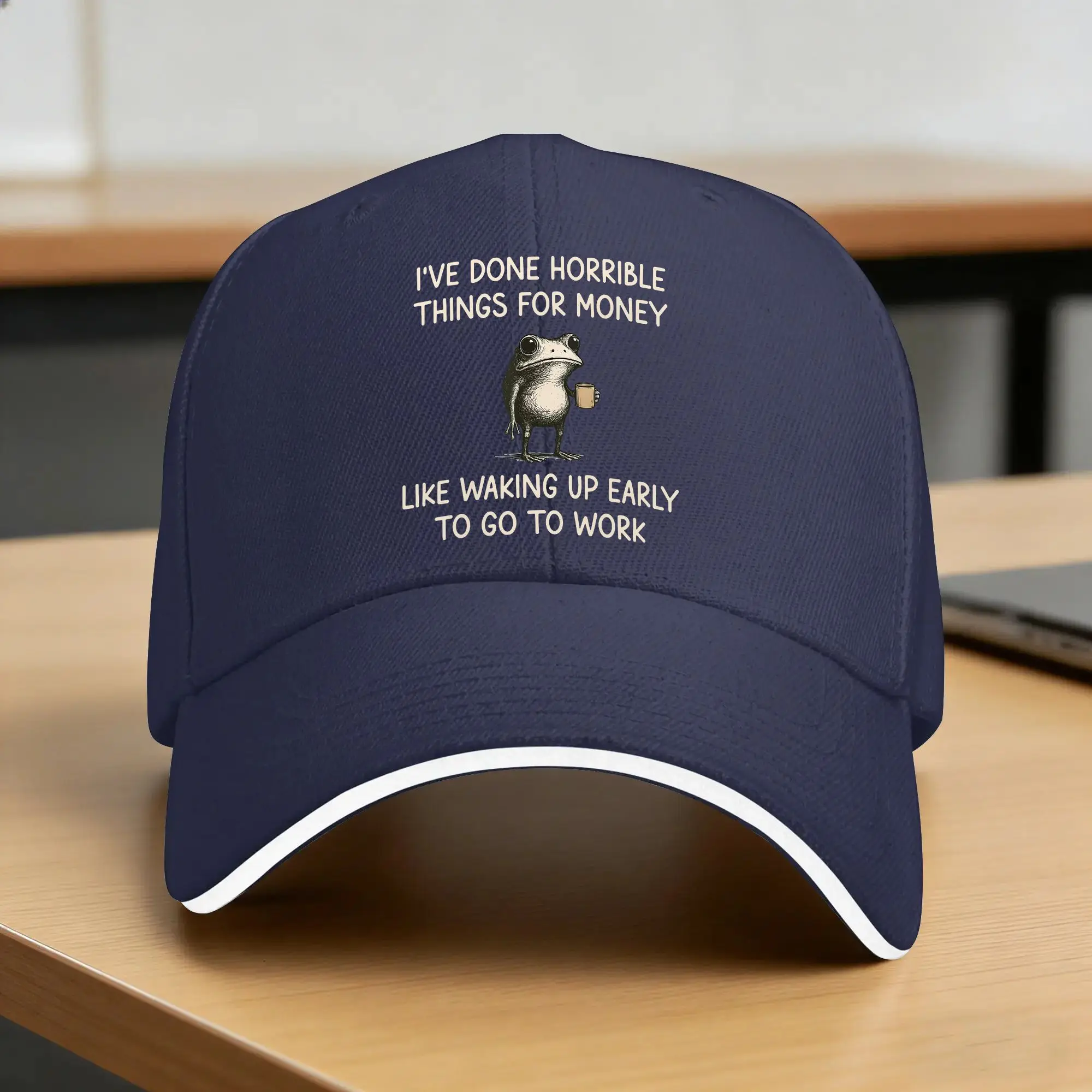 Summer I have Done Horrible Things for Money Raccoon Funny Jokes Baseball Cap Couple Print Sun Baseball Caps