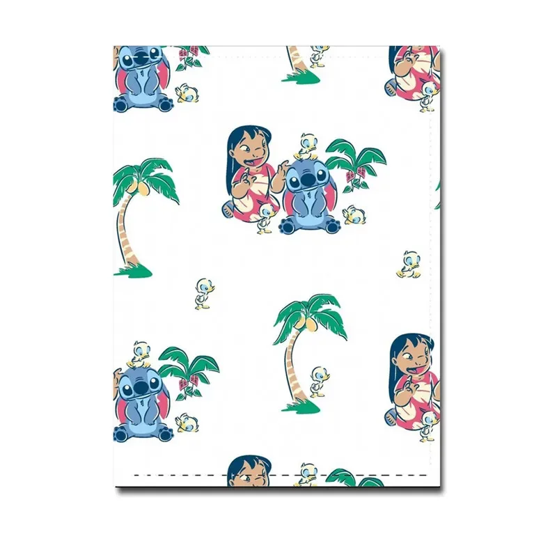 Disney-funda de Lilo y Stitch Possport para hombre y mujer, protector de pasaporte de PU con dibujos animados de Anime, para viajes al aire libre,