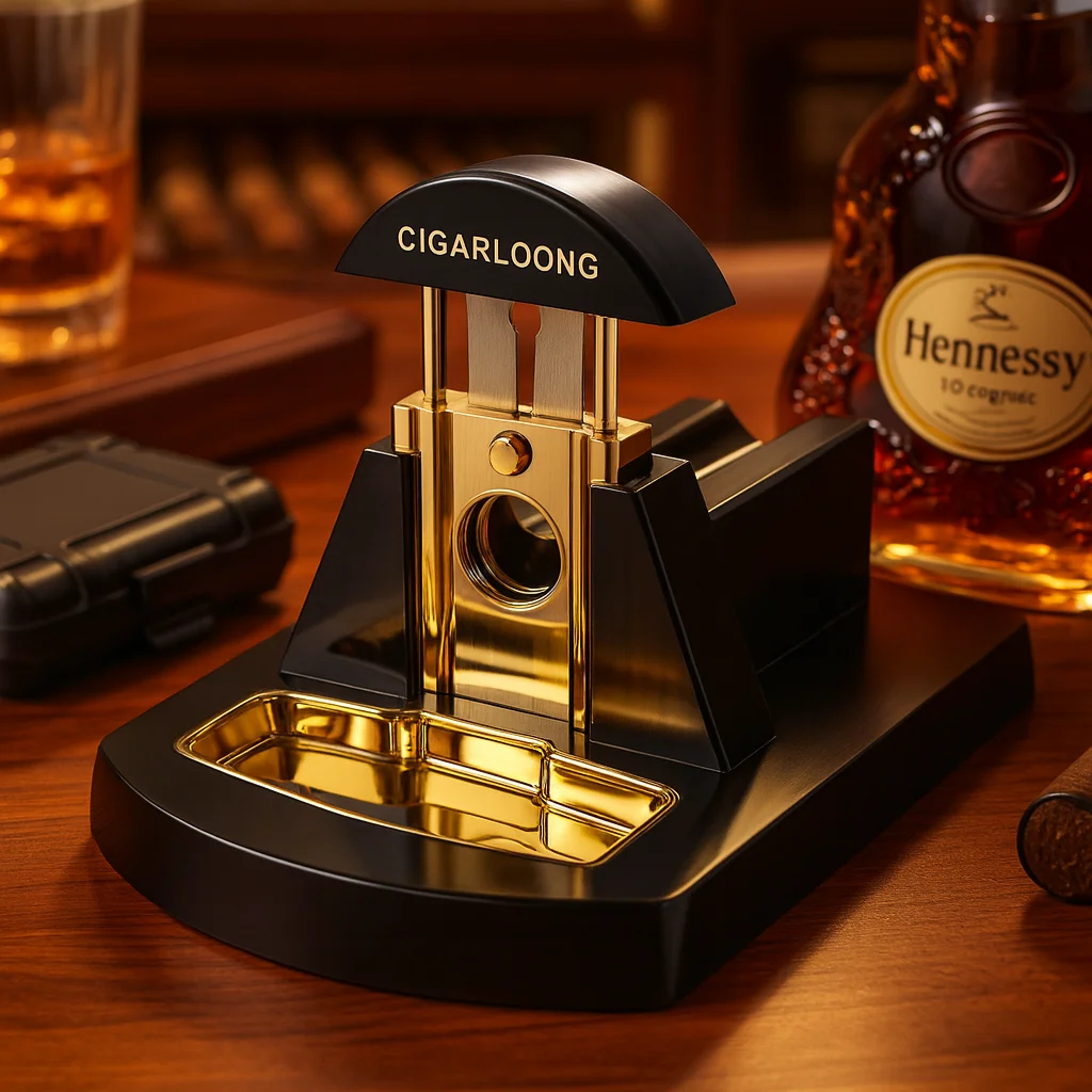 

Cigarist Metal Stainless Steel Thickened Sharp Desktop Cigar Cutter Smooth Blade Cigar Cutter for Smoking Accessories