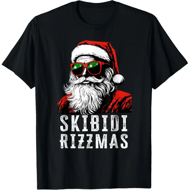 

Santa Skibidi Rizzmas Christmas Funny Cool Pure Cotton T-Shirt