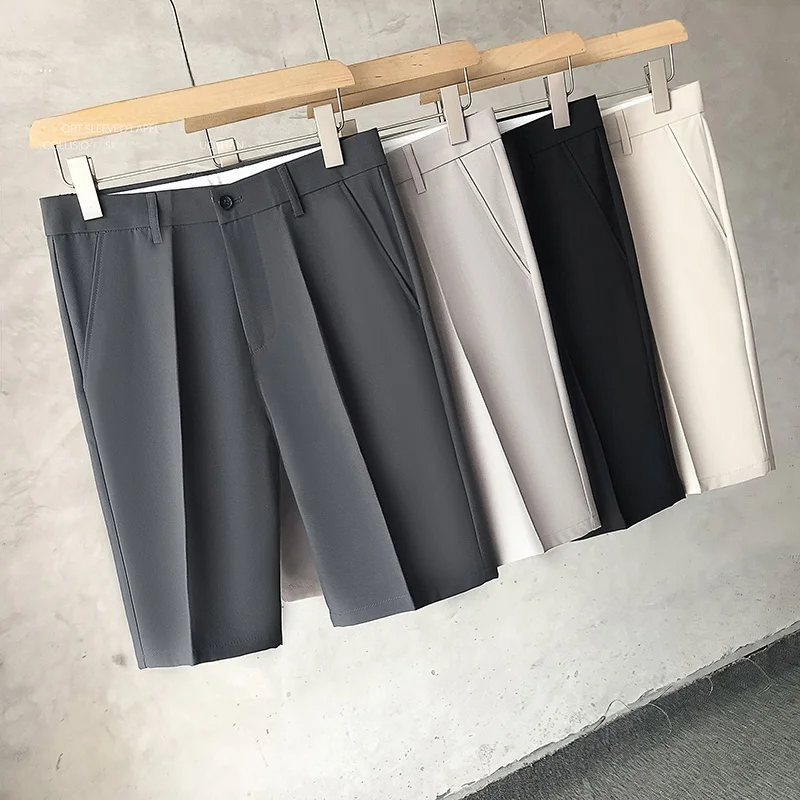 

Men's Summer Thin Ice Silk ort Pants Loose Straight Leg Casual Trousers Trendy Brand ort Sle Small West Pants