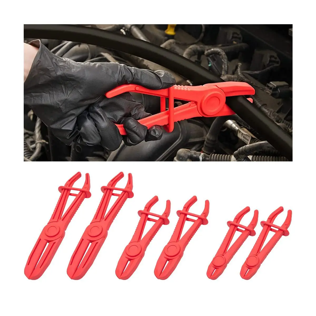 

3Pcs/Set Hose Tube Clamp Pliers Tool Brake Fuel Water Line Clamp Pliers for Car Repair Hose Clamp Removal Hand Tool