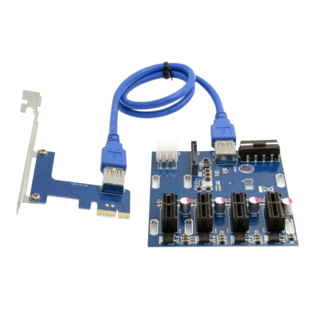 Плата расширения PCI-E 1-4 PCI Express, мини-карта ITX на внешний 4 слота PCI-E, адаптер PCIe, карта усиления порта