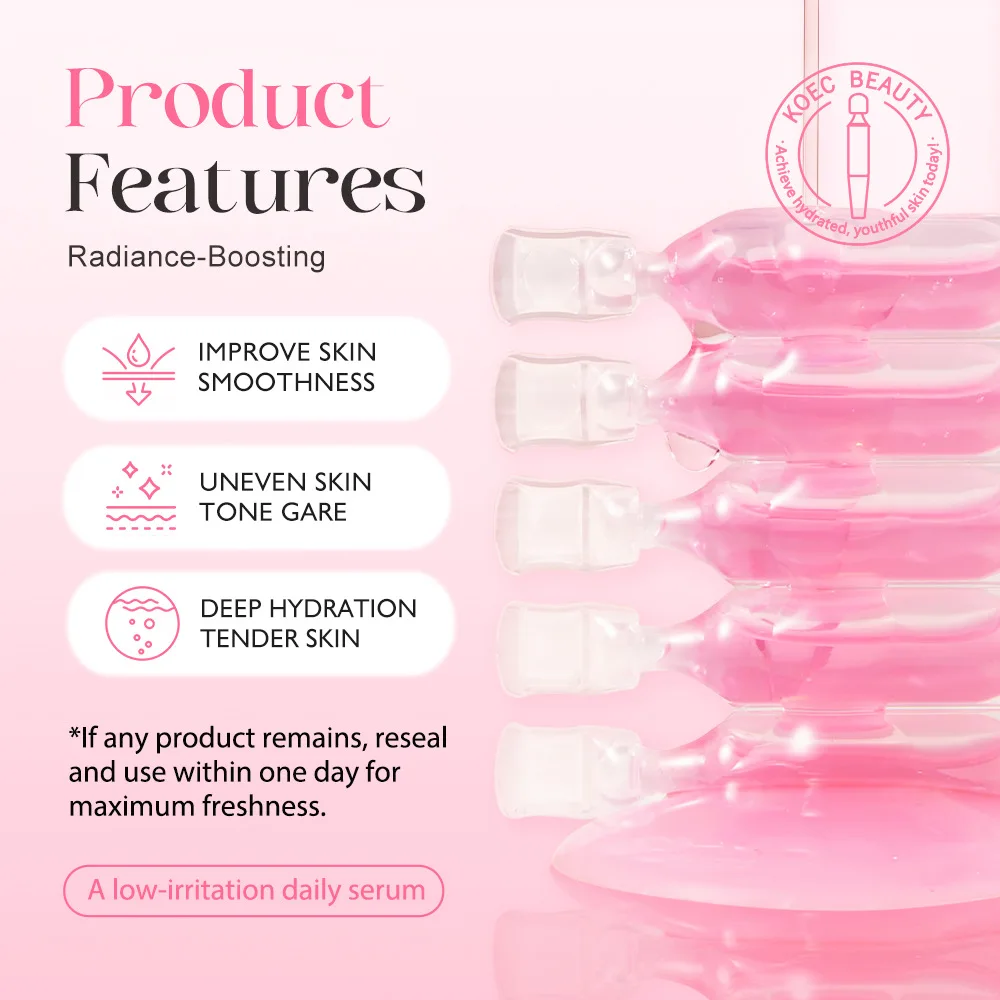10 قوارير/صندوق PDRN PINK ONE DAY SERUM ثبات ترطيب أمبولة تنعيم البشرة التحكم في زيت المسام تكرير الجلد تجديد جوهر