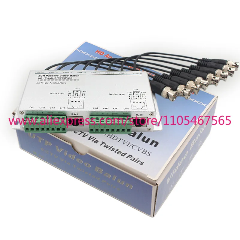 1PCS 8-way twisted pair transmitter with cable BNC to RJ45 network cable high definition transmitter surveillance video - view 6