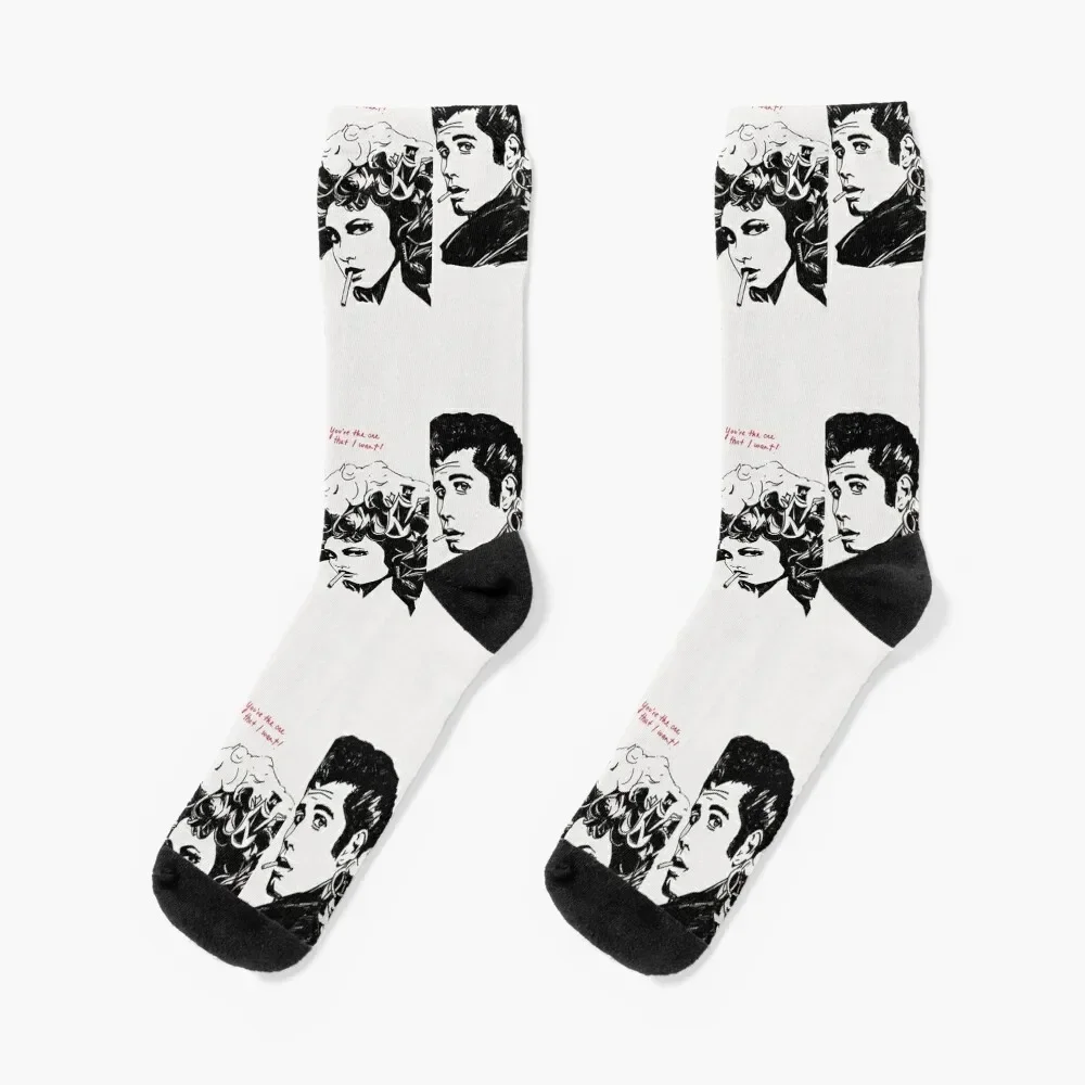 

Grease You're the One That I Want Illustration Socks gift Children's golf Men's Socks Women's