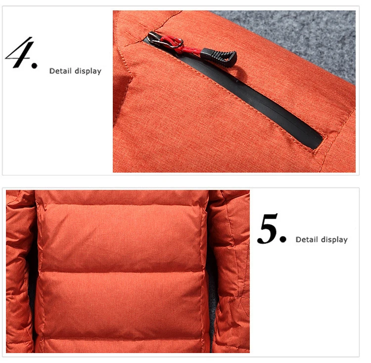 Men Down Jacket -20 Degree Winter Parkas Male White Duck Down Jacket Hooded Outdoor Thick Warm Padded Snow Coat Oversized M-4XL