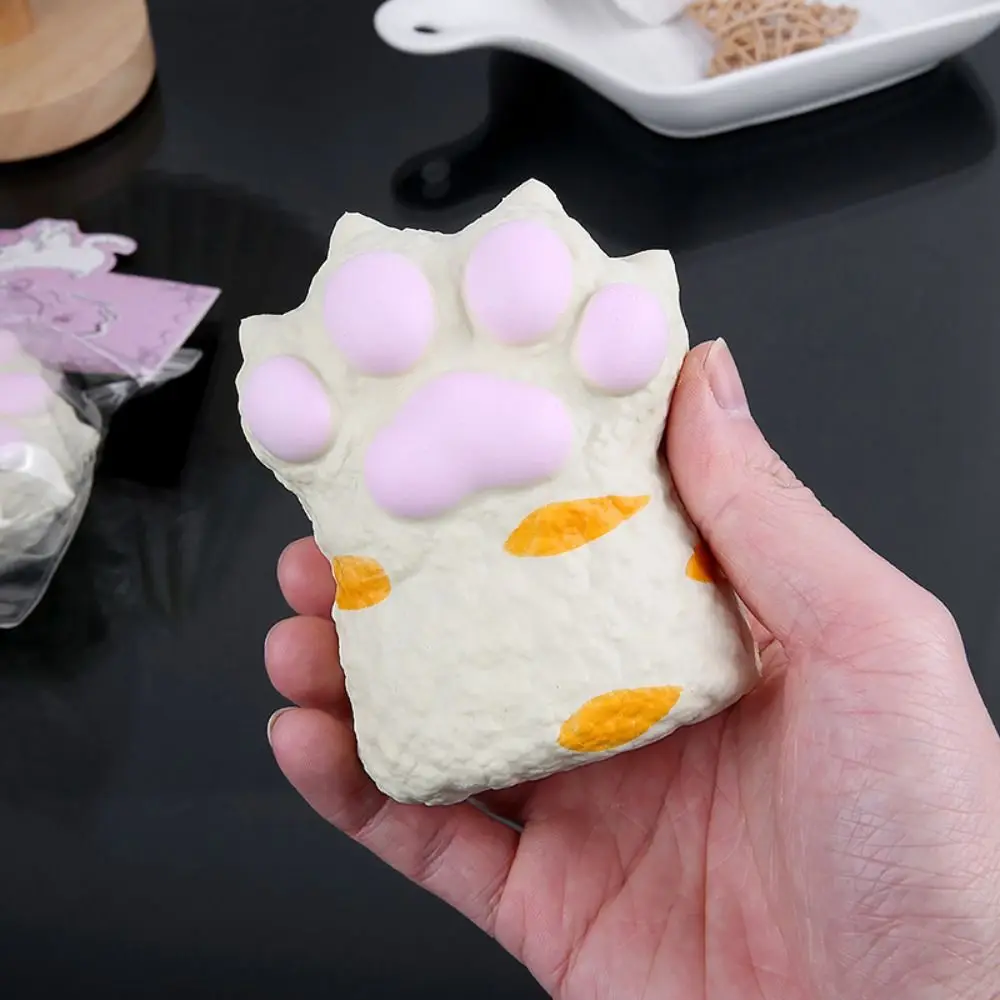 Interesting Kneading Cat Paw Squeeze Toy Soft Handmade Cat Paw Fidget Toy 3D Silicone Cat Paw Pinch Toy Children