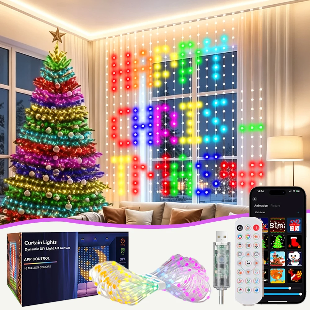 smart-led-rgbic-curtain-string-light-diy-pattern-music-sync-waterproof-lamp-for-christmas-valentine-halloween-home-garden-decor