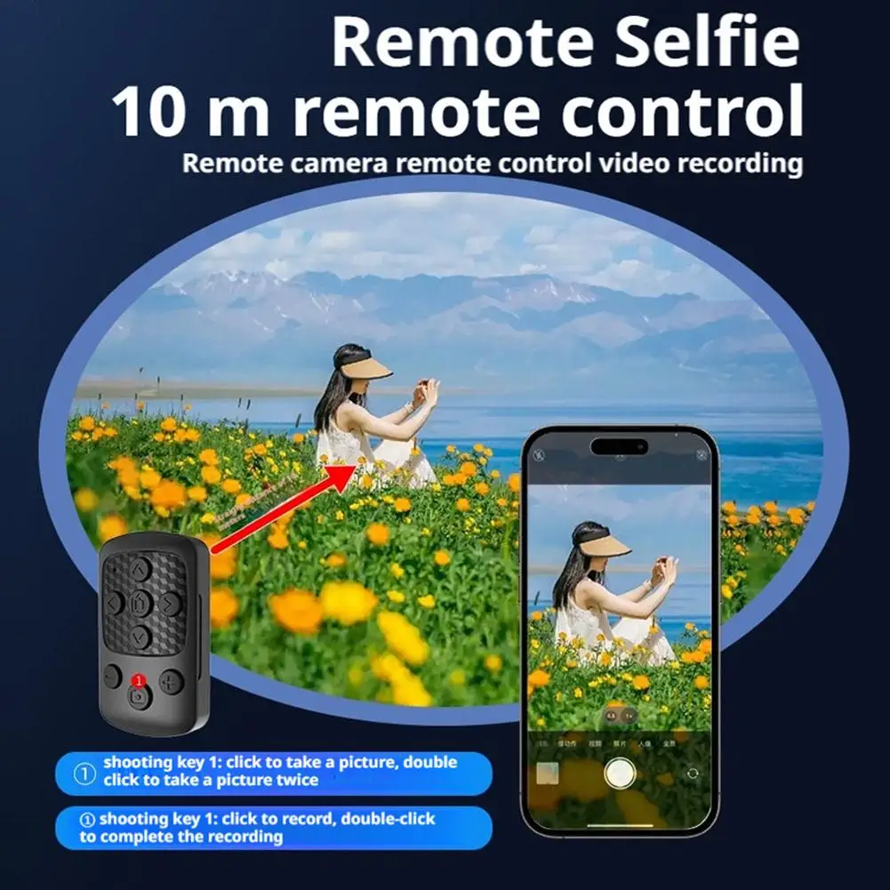 

Bluetooth Mobile Phone Remote Control For Taking Photos, Watching Short Videos, Reading Novels, Page Turning Device K9E0