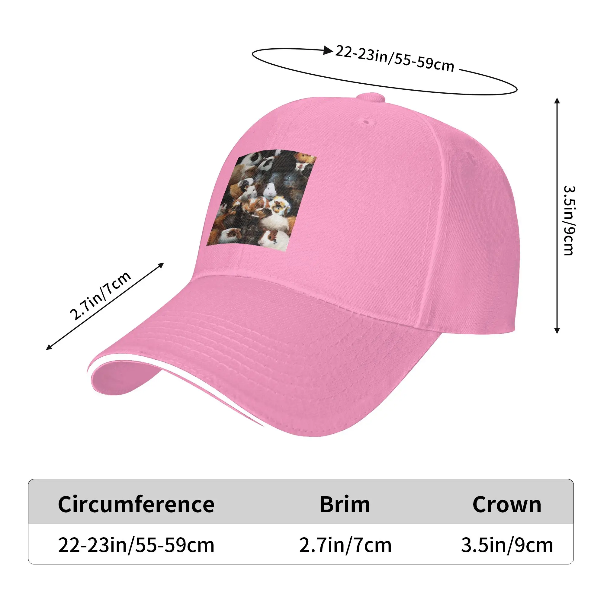 Guinea Pigs Cap Casual Baseball Caps Adjustable Hat Hip Hop Summer Unisex Baseball Hats Customizable