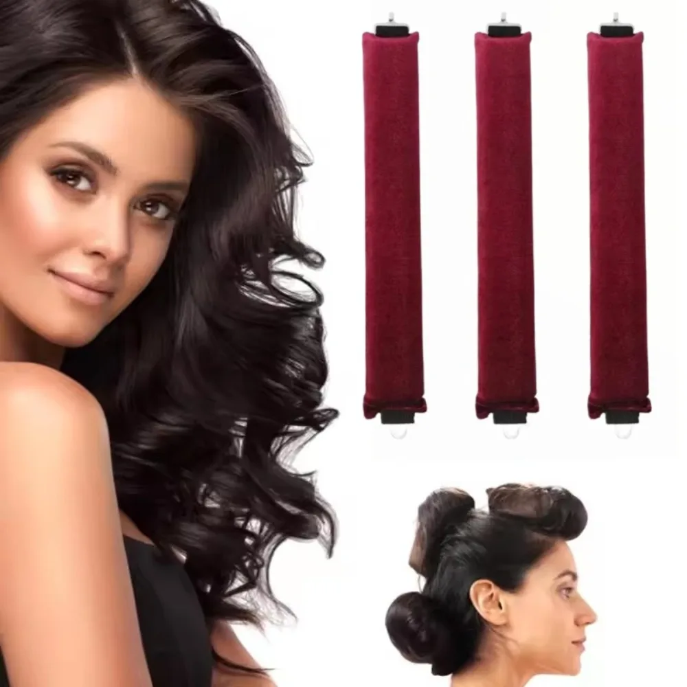 Heatless Hair Curlers Curling Rod Headband No Heat Hair Rollers Lazy Curls with Hook Sleeping Soft Flexi Rod Hair Styling Tools