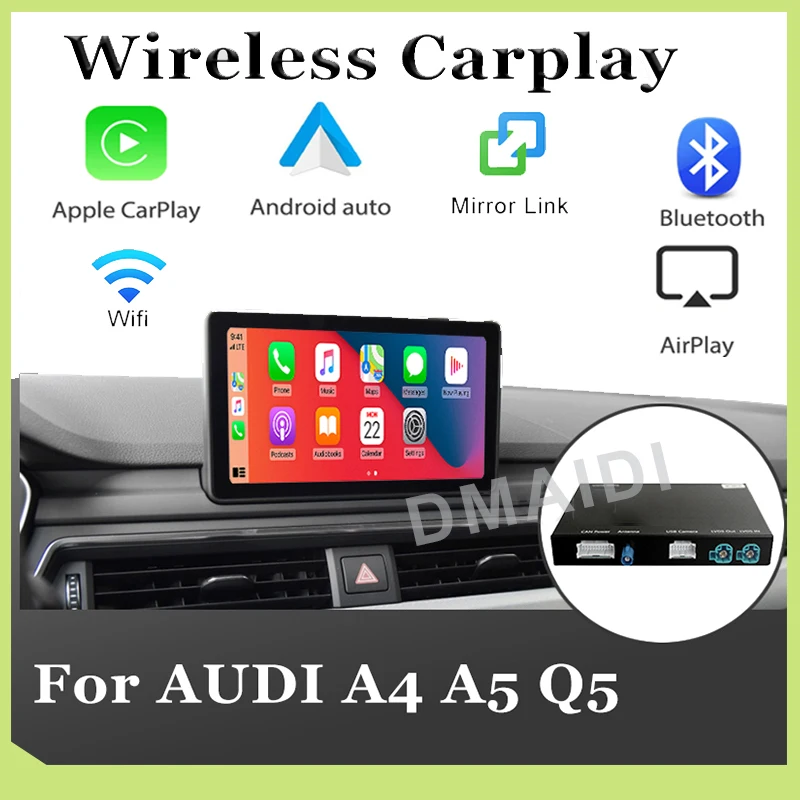 

Wireless Carplay Android Auto Decoder Box For AUDI A4 A5 Q5 S5 3G MMI system multimedia Original Screen Update