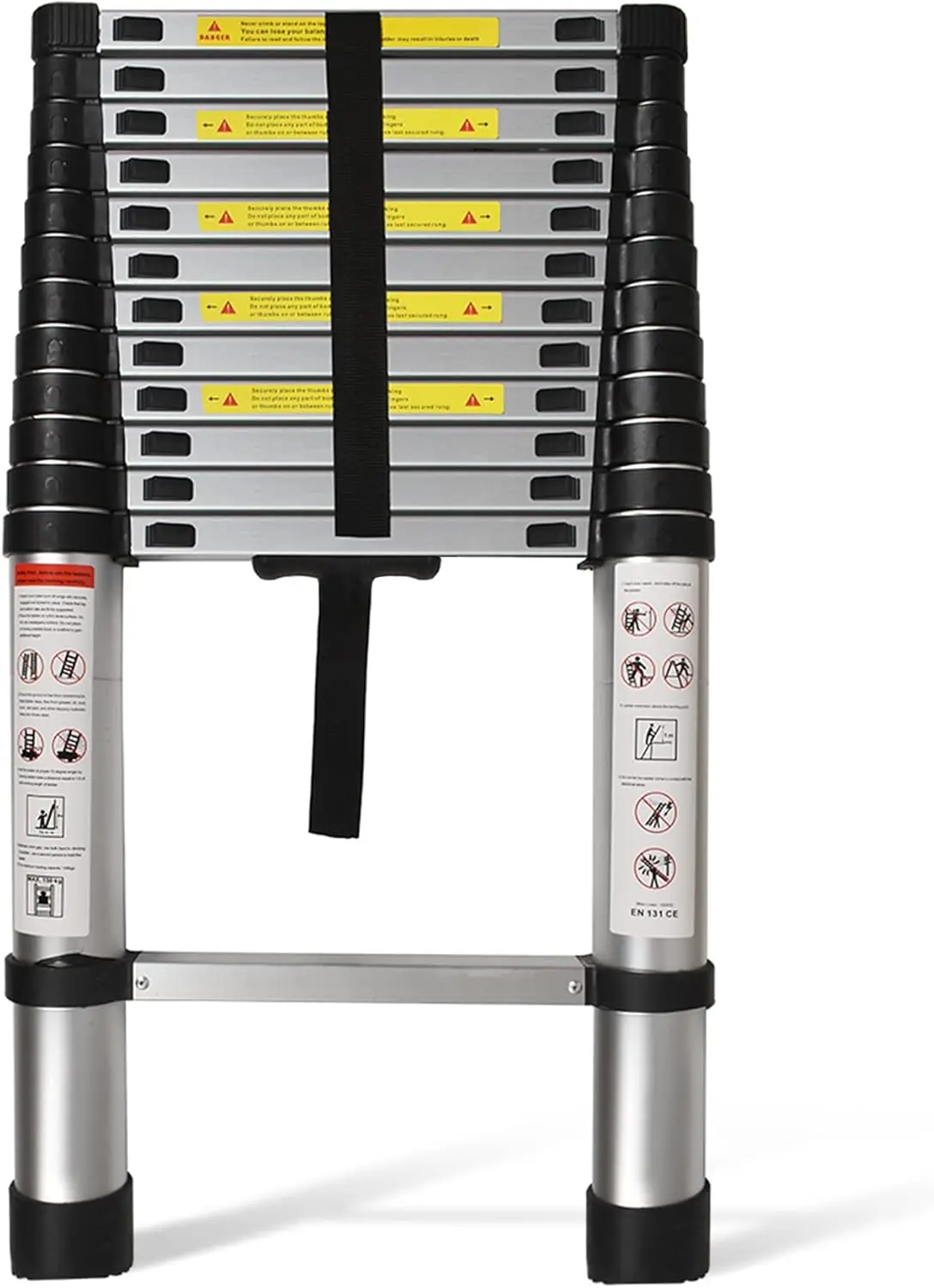 Telescoping Extension Ladder 14.5 FT, Folding Telescopic Aluminum Ladders, Lightweight Collapsible Ladder Step for RV Roof