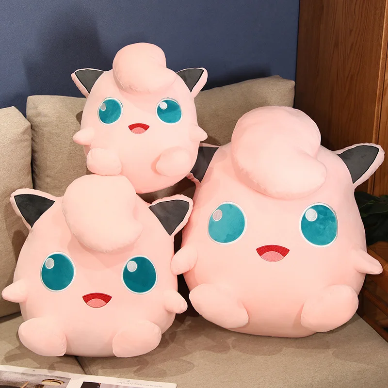 Large Pokemon Stuffed Jigglypuff Plush Toys 30-65cm New Kawaii Big Soft Dolls Sleeping Sofa Pillow Gifts for Children Room Decor