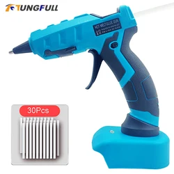 18V 40W Electric Hot Melt Glue Gun Cordless Electric Glue Grab 7mm Glue Stick Hot Melt Welding Hot Air Gun for Makita No Battery