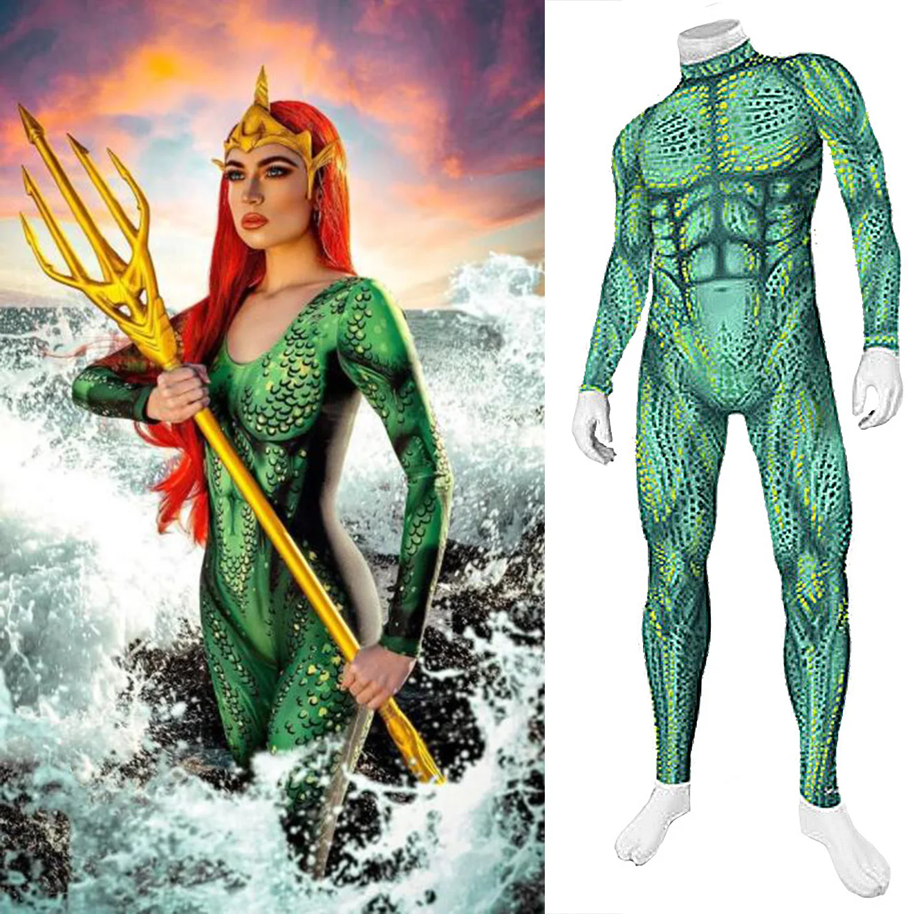 

Aquaman Mera Косплей Костюм супергероя Mera для девочек с 3D принтом из спандекса зентай боди наряды костюм на Хэллоуин для женщин и взрослых