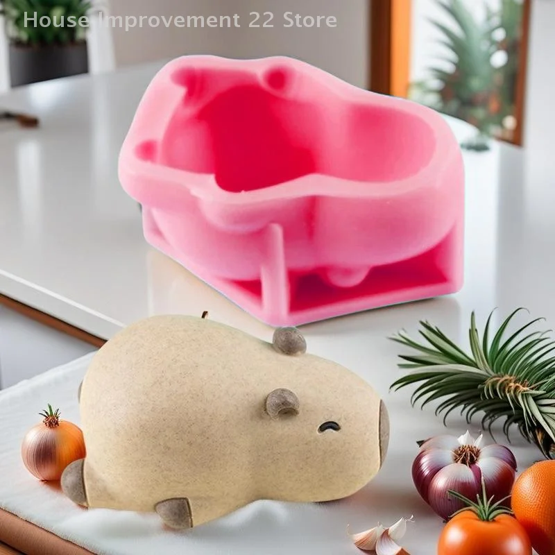 Cute Capybara Silicone Mold Cartoon Animal Milk Jelly Pudding Silicone Mould Home Kitchen Baking Accessories Party Restaurant