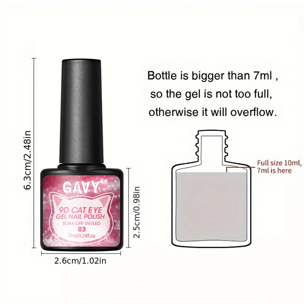 6pc Glitter Cat Magnetic Nail Gel Polish Set Cat Eye Holographic Reflective Semi Permanent UV Gel Soak Off Sparkling Nail Art