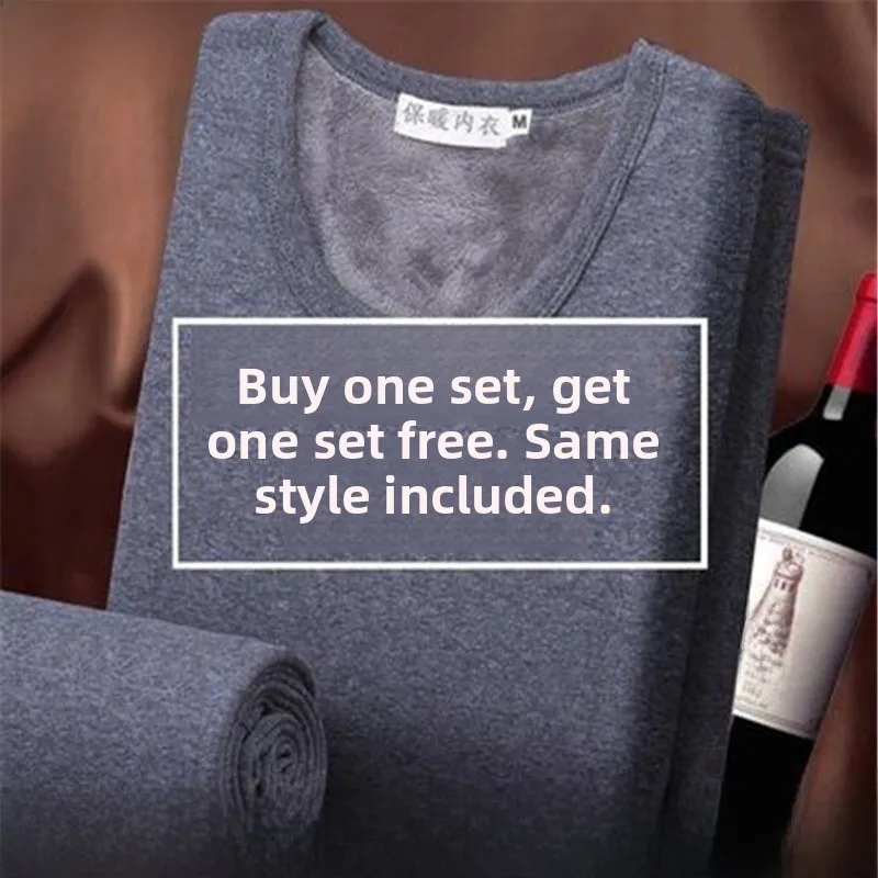 

Утепленный флисовый комплект термобелья для мужчин: теплая зимняя одежда, молодежный антисогревающий комплект с длинными рукавами и брюками, домашняя одежда из полиэстера