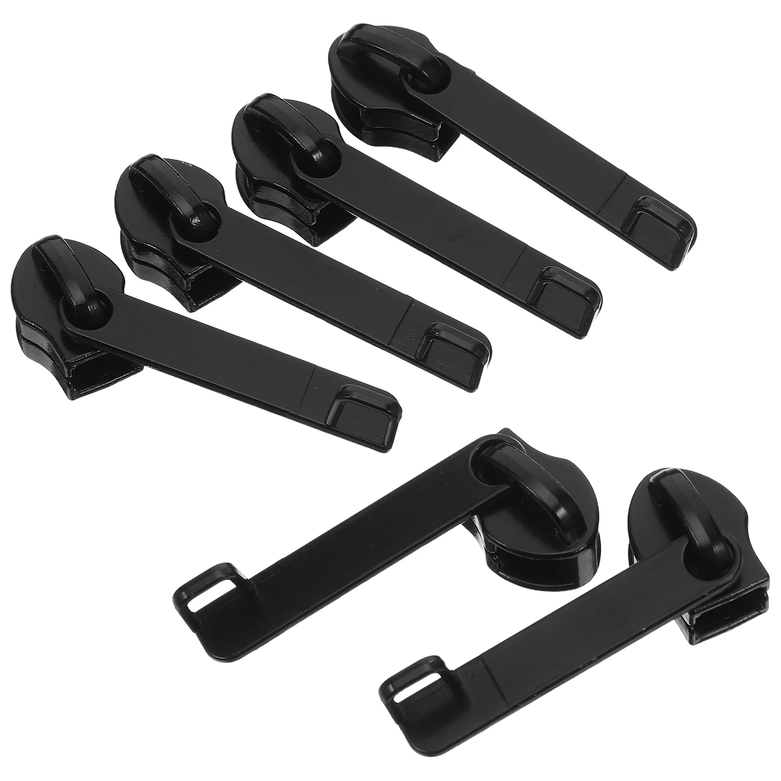 

6pcs Pulls Head Explosion-Proof Zipper Replacement Luggage Lock Hole Waterproof Nylon Zipper Slider Smooth Pull Handle For