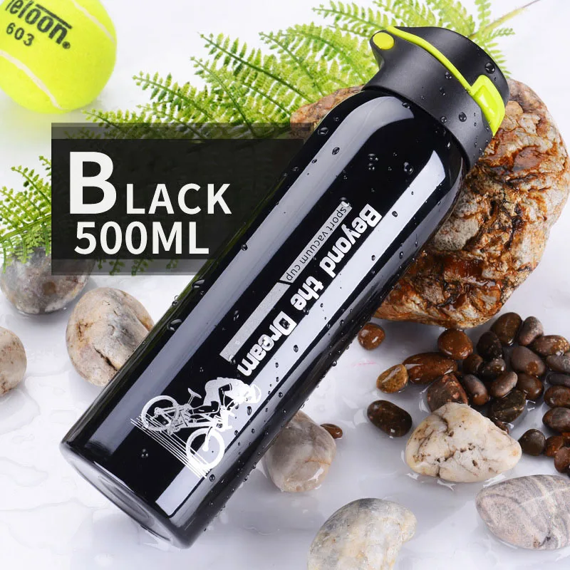 500ML Bicycle Kettle Bike Water Bottle Mountain Bike Riding  Double Stainless Steel Thermos Cup Warm-keeping Jug Sports Outdoor