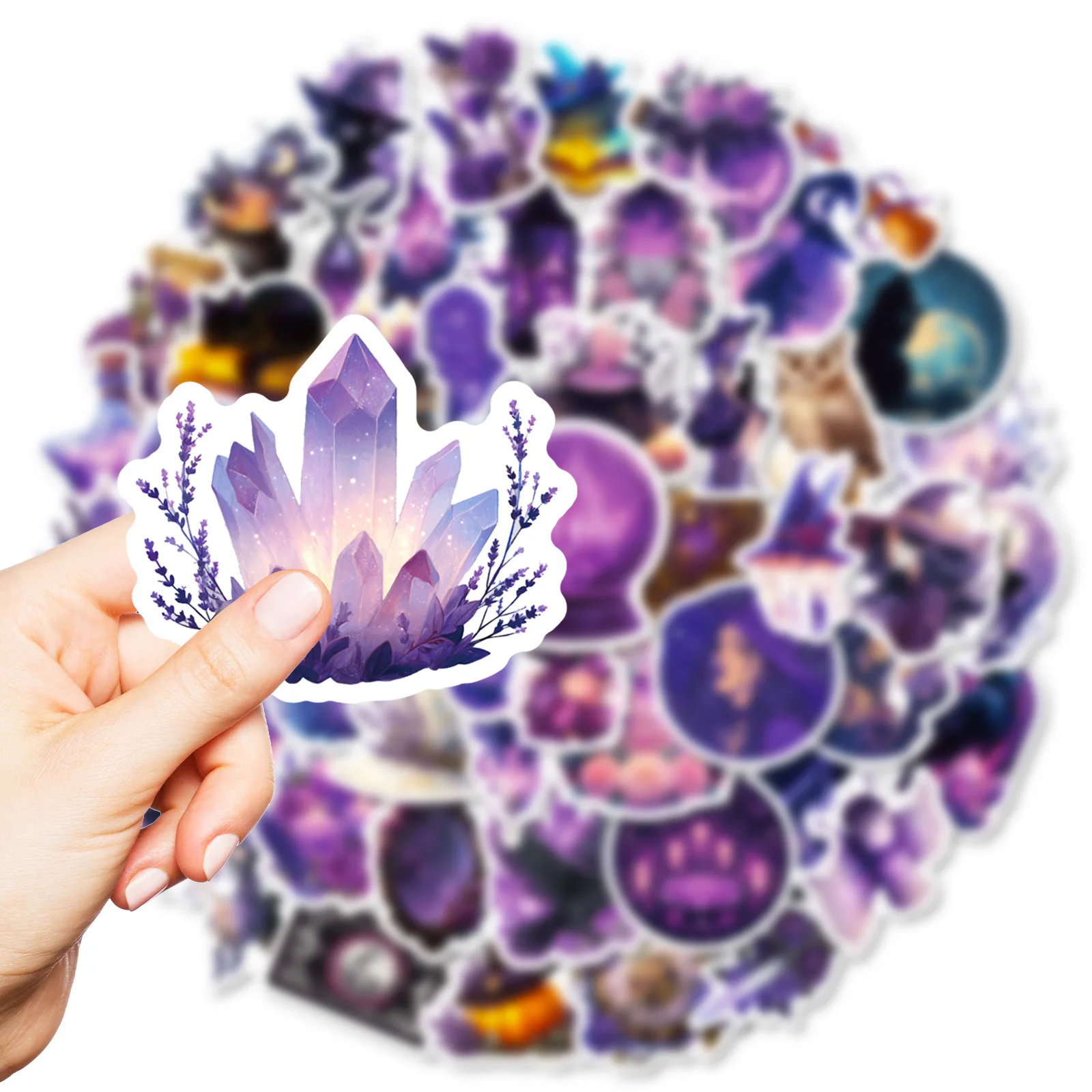 10/30/56 قطعة جديد الظلام ليلة الأرجواني غامض الساحرة الكرتون رائعة الكتابة على الجدران ملصقات DIY بها بنفسك الغيتار الهاتف كوب ماء سكيت #4