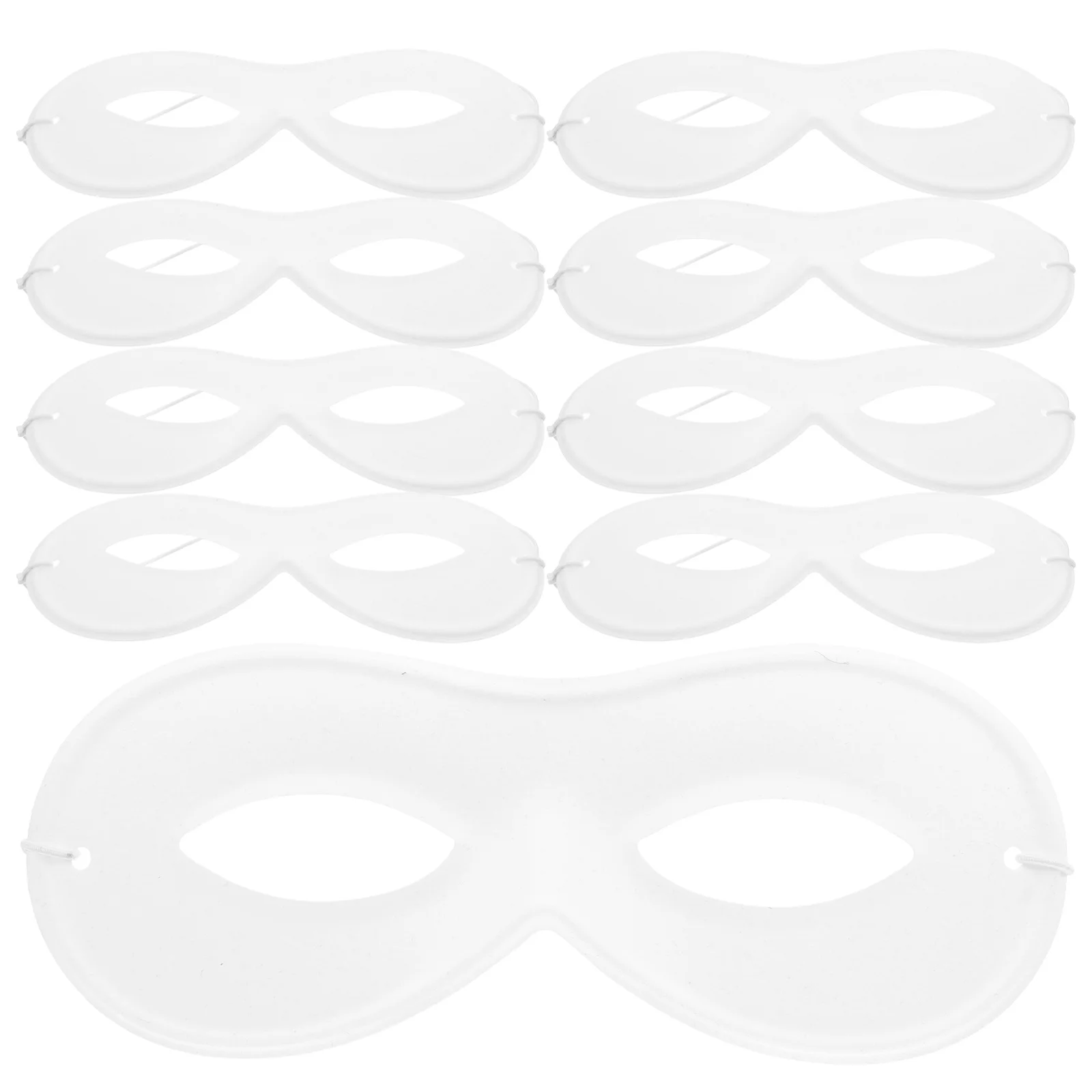 

20pcs Kids Diy Graffiti Painting Pvc Flocking Masks Soft For Children Halloween Birthday Party Craft Activity Decorative Fun