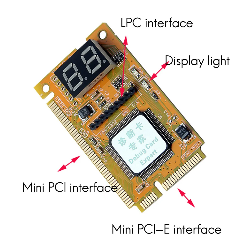 

N27R Multifunction 3 in 1 Debug Card Expert Mini PCI PCI-E LPC PC Laptop Analyzer Tester Diagnostic Post Test Card Part