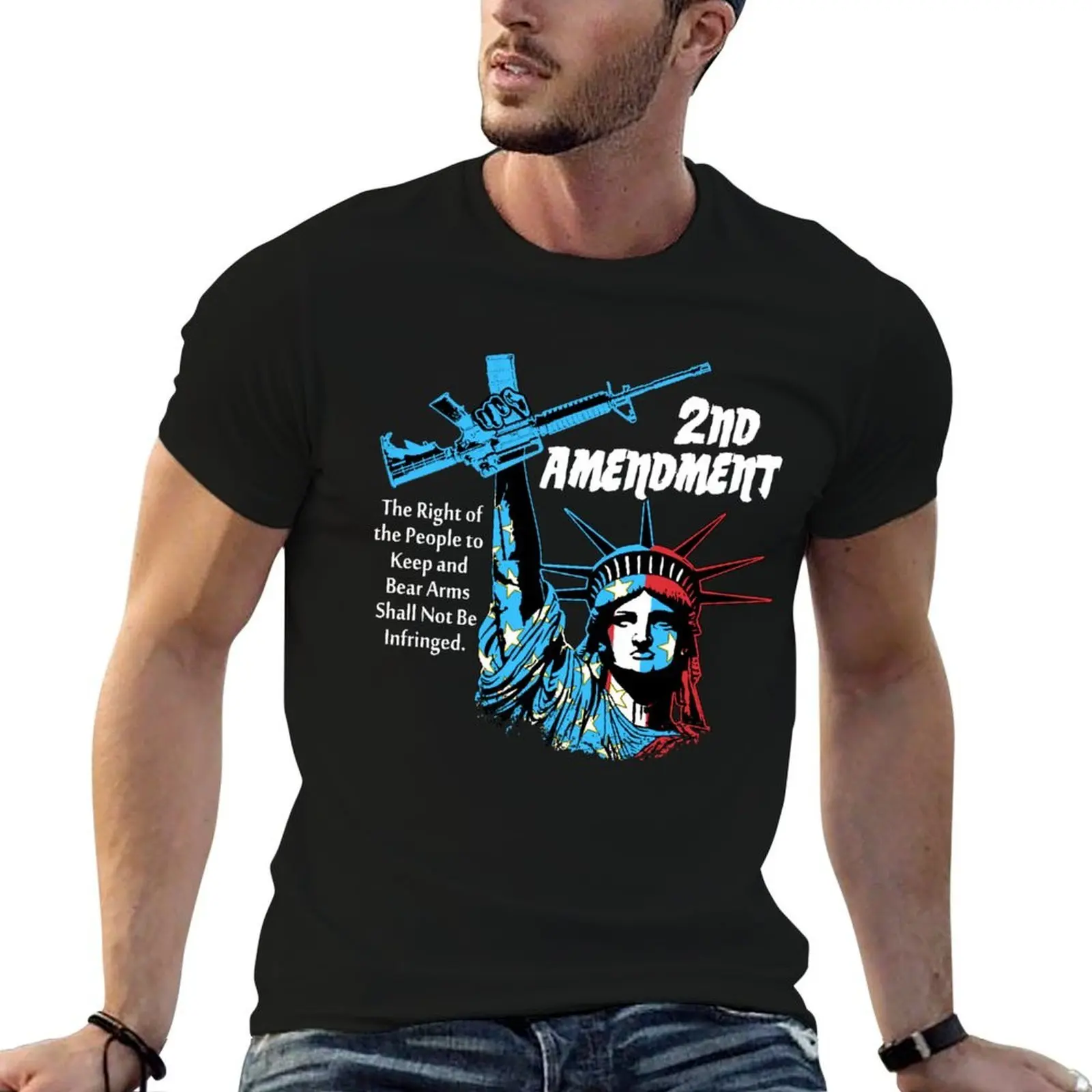 2nd Amendment - Liberty T-Shirt t shirt man designer t shirts for man cotton soft cotton t shirts high quality T-shirt