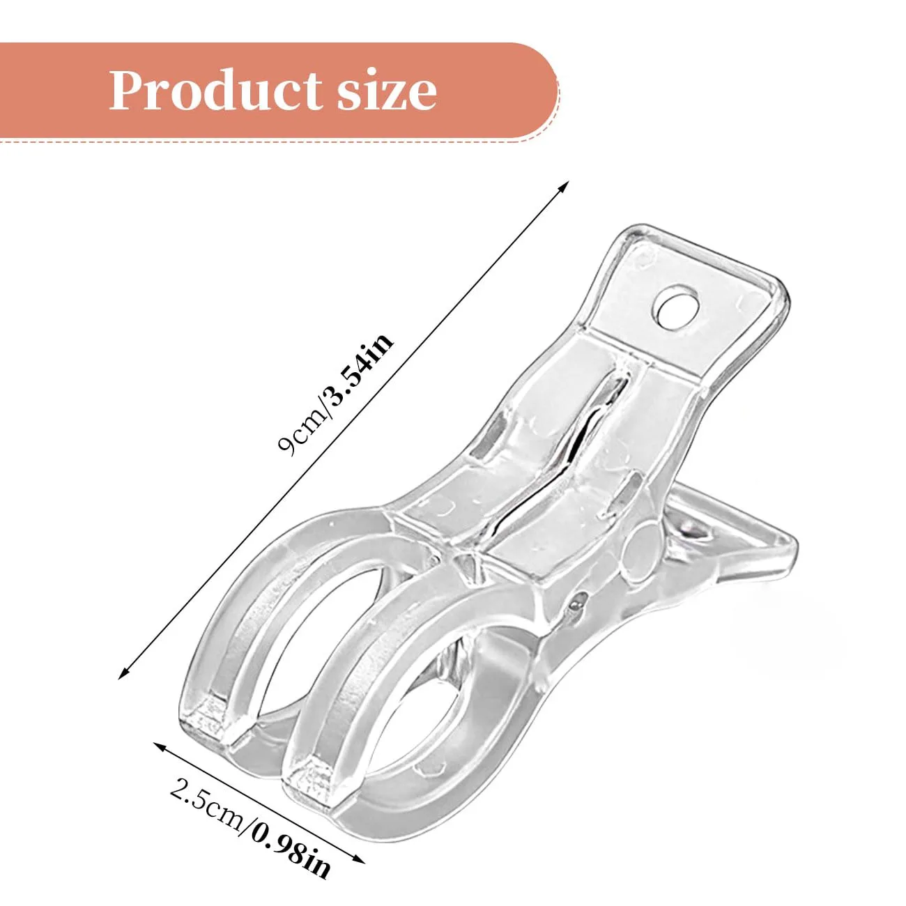3.5 Inch Heavy Duty Spring Clamp,Transparent Plastic Multipurpose Clip for Balloon Arch Backdrop Fixing,Photography Studio