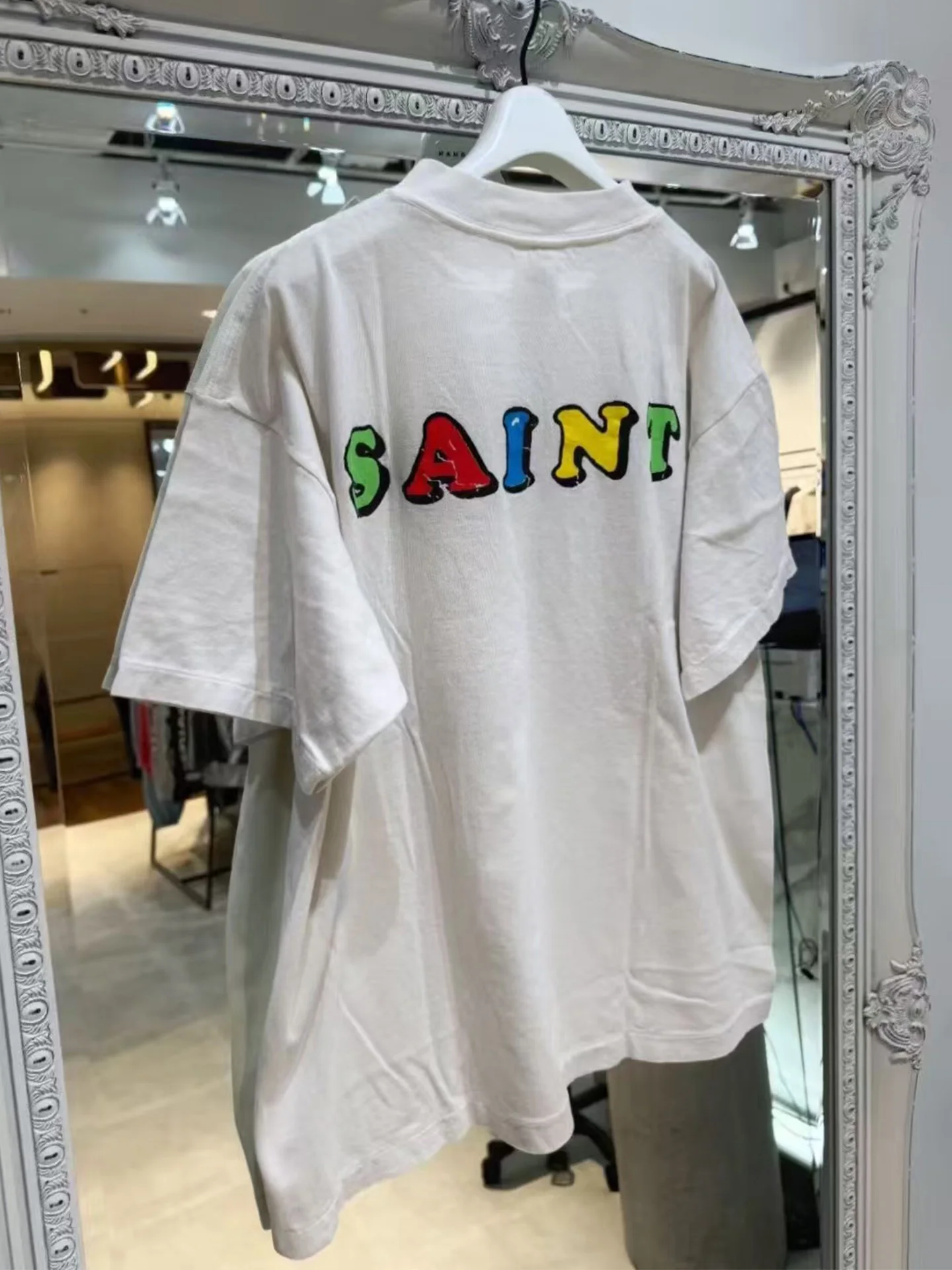Saint Mx6 X Je Reid Collaborative SS26 5th Drop Unisex Short Sleeve T-Shirt Versatile Casual Cotton round Neck Top