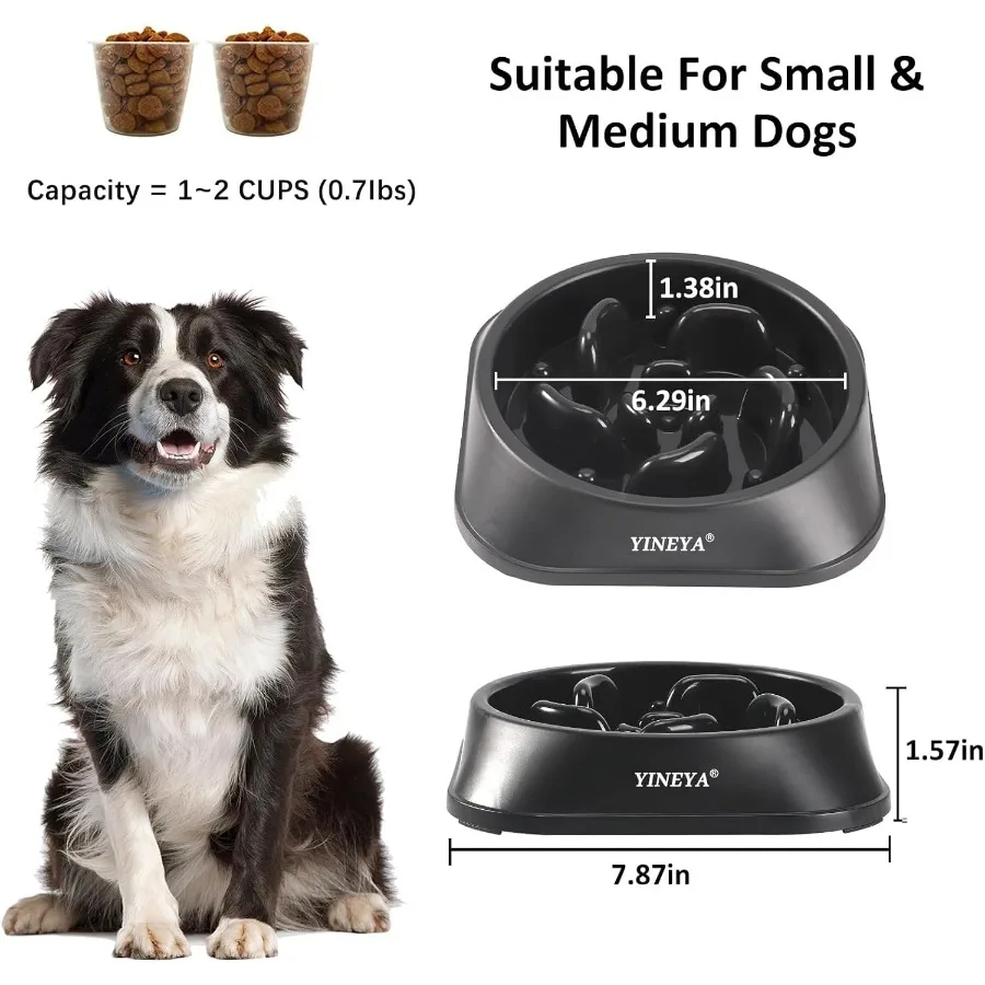 تغذية بطيئة للكلاب Bs مستلزمات الحيوانات الأليفة التي تبطئ تناول الطعام أغذية الحيوانات الأليفة Bs كلب المتاهة للسلالات المتوسطة