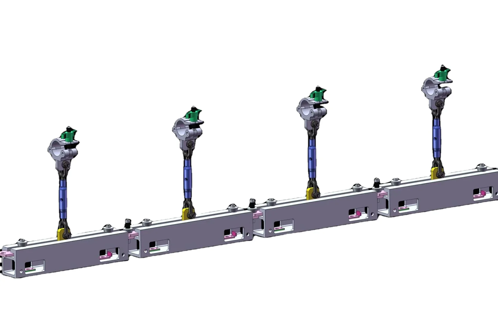 Popularne, odłączane, przenośne wsporniki żelazne do wynajmu i budowy półek, belki i wsporniki do projektów LED.