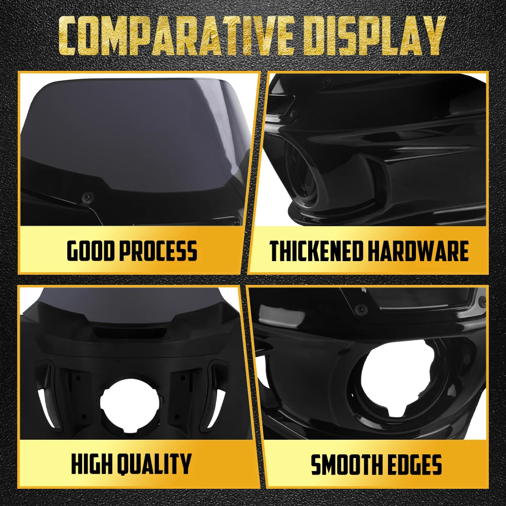 Motorcycle Headlight Fairing Cover Front Mask Head Light Mount Kit For Harley Softail 2018-up Low Rider 2022-2025 Dyna 2006-2017 view 4