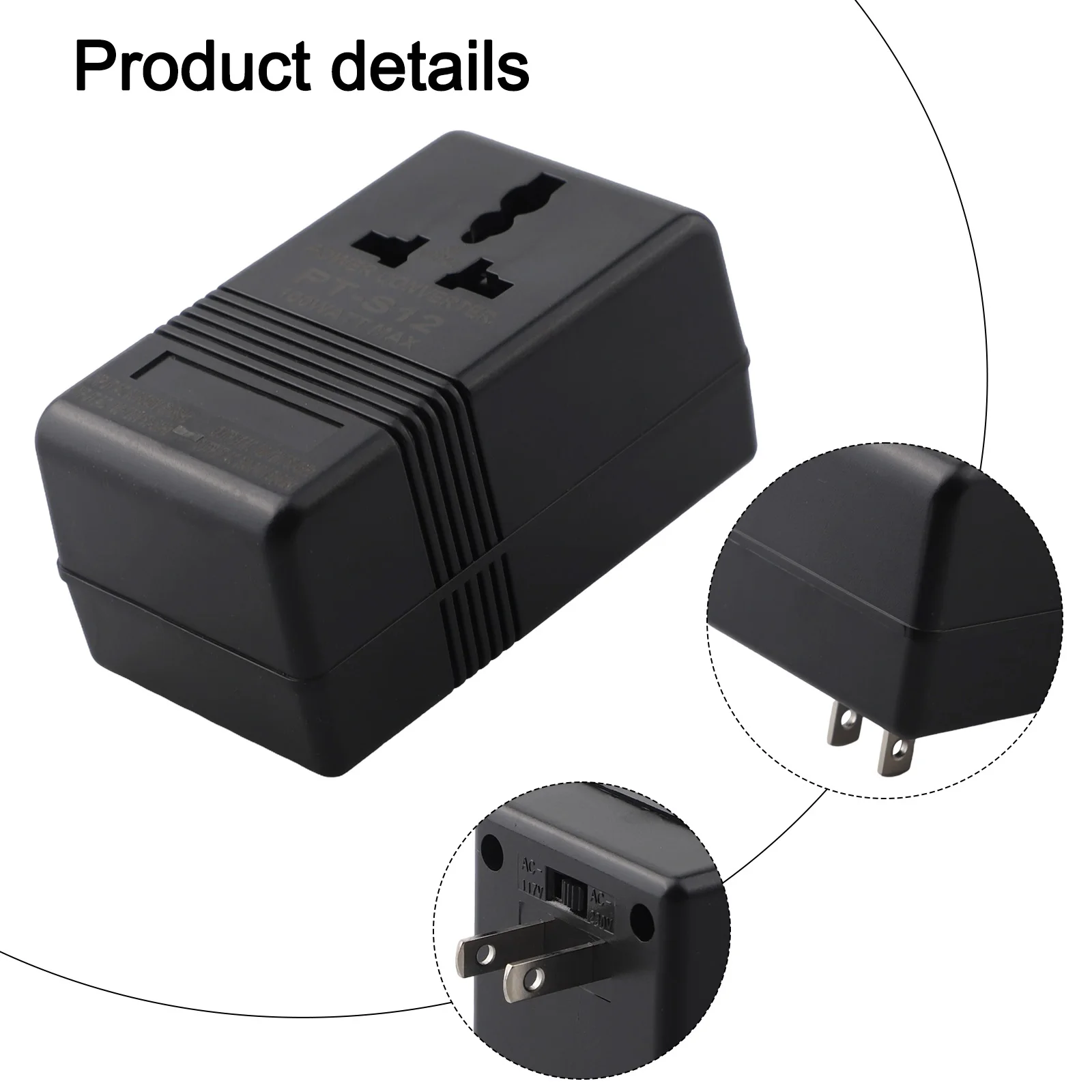 100w Voltage Transformer 110/120v To 220/240v Converter Good Quality PC Material Power Converter For Stereo And Tape Recorders