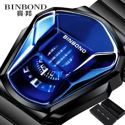 Fashion Personality Men's Watch Big Plate Watch Style Locomotive Concept Watch Male Domineering Black Technology WristWatch