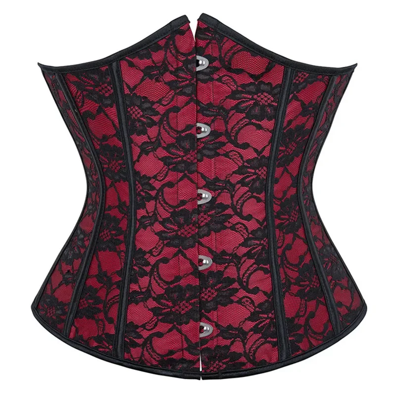 

Corset Underbust Top Body Shaper for Sexy Wome Waist Cincher Gothic Plus Size Corpete Corselet Fashion Crimson