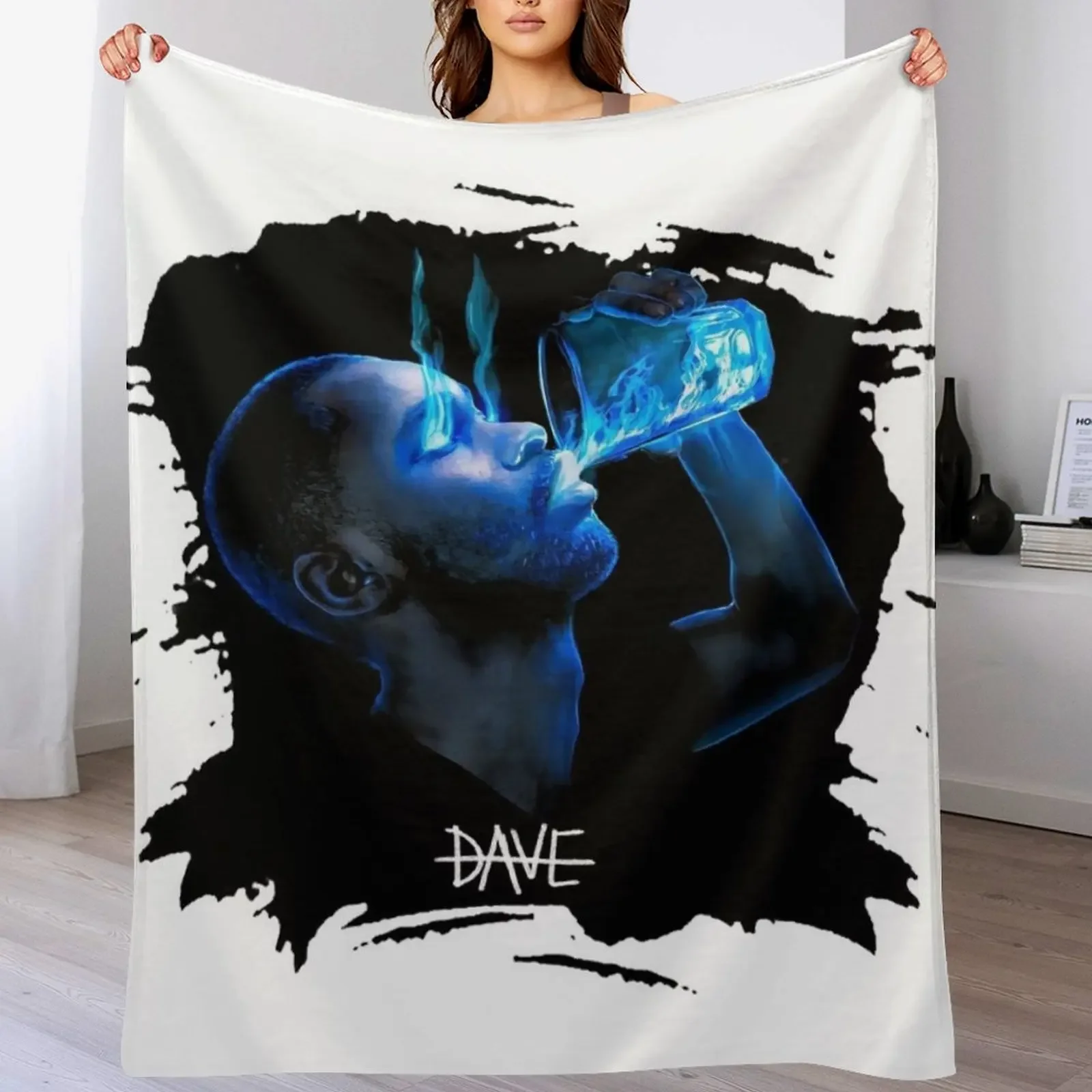

Dave Rapper Official Merchandise Brush Throw Blanket Stylish Warm Blanket for Living Room Bedroom
