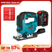 ONEVAN 3500RPM Brushless Cordless Electric Curved Saw 1000W Electric Jig Saw Woodworking Cutting Tool for 21V18V Battery Pin