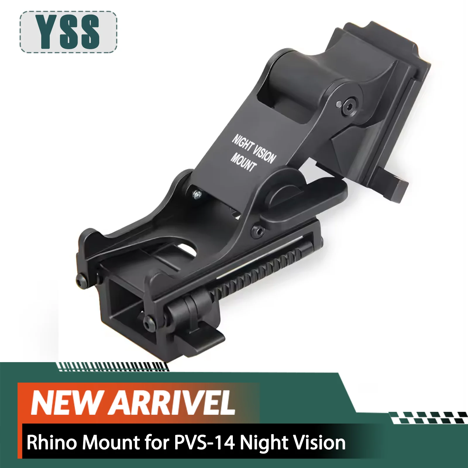 

Rhino Mount for PVS-14 Night Vision Goggles (NVG) Accessory Full Metal Tactical Helmet Mount Fits ACH MICH Fast Installation