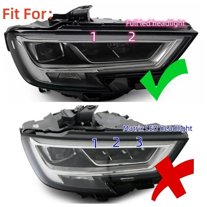 New DRL Board Daytime Running Light LED Light For 2017-2020 Audi A3 A3 Sport LED Headlight Non-Matix Turn Light Module