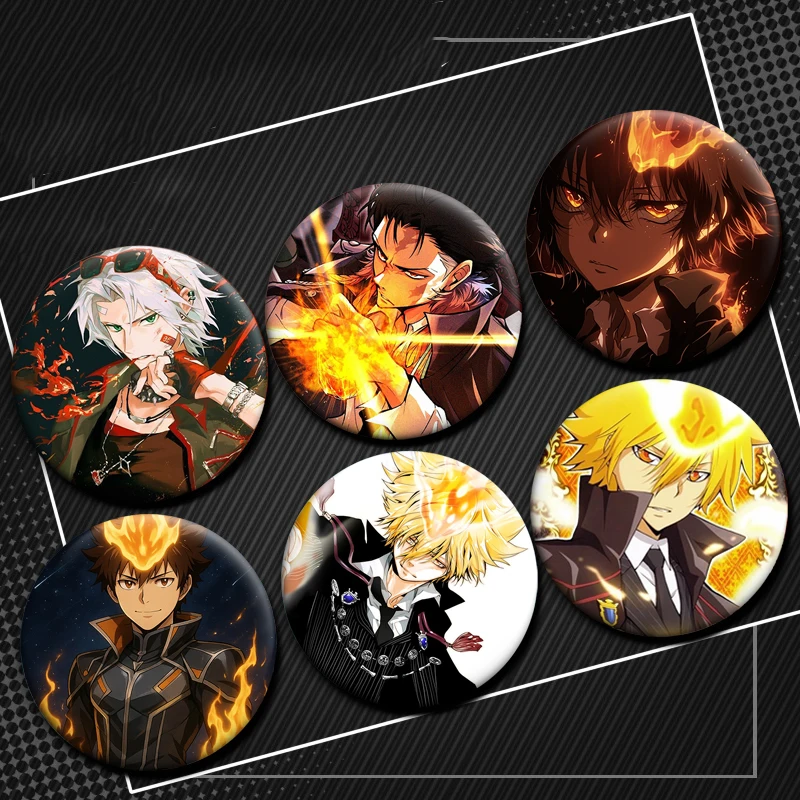 

Anime Katekyo Hitman Reborn Tinplate Pins Creative Brooch Characters Icon Badges for Clothes Bag Decor Jewelry Accessories Gifts