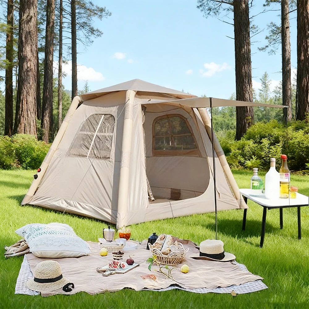 

STLF Four-season Oxford Waterproof Inflatable Automatic Camping Tent Portable Quick-Opening Thick Rain & Sun Proof Beach Tent