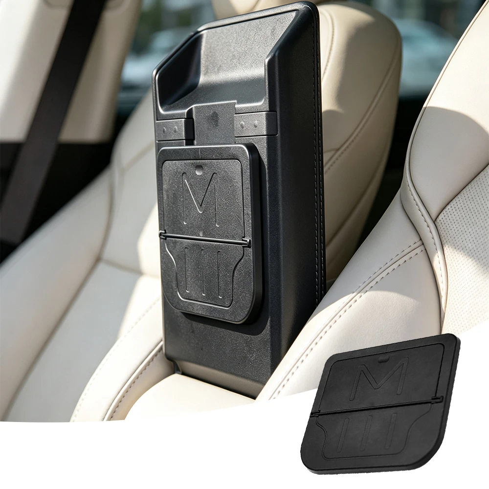 For Tesla Model 3 Highland ABS Black Car Central Control Armrest Box Hidden Storage Box Privacy Storage Box Car Accessories