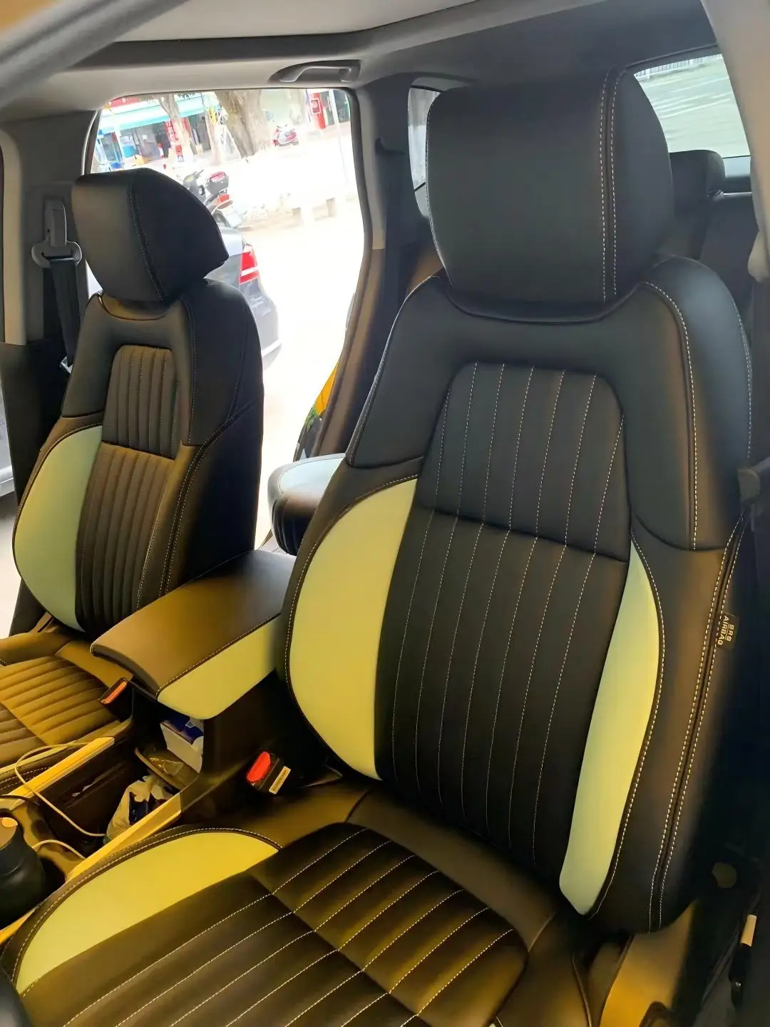 غطاء مقعد سيارة جلدي مخصص للفصول الأربعة من المصنع، مجموعة كاملة متينة عديمة الرائحة ومضادة للخدش لسيارة Ford Civic CRV #3